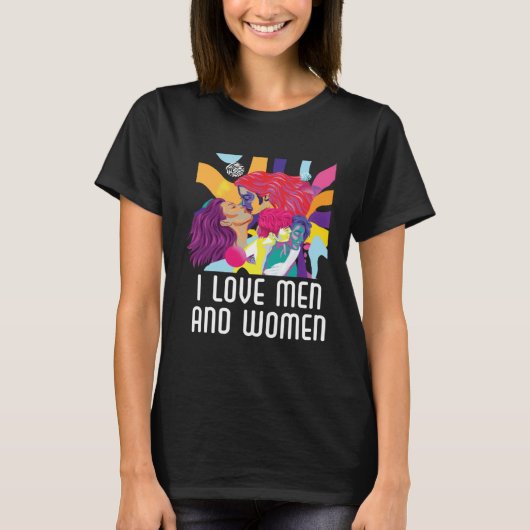 I Love Men And Women Bisexual Pride Bisexuality LG Tシャツ (正面)