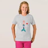 I Love Mermaidsデザイン – 女子の基本Tシャツ Tシャツ (正面フル)