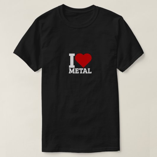 I Love Metal - Metal Lover Tシャツ (デザイン正面)