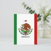 i love mexico - mexican flag, ポストカード (スタンド正面)
