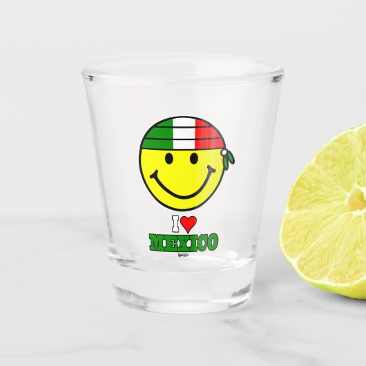 I LOVE MEXICO SHOT GLASS  ショットグラス (正面)
