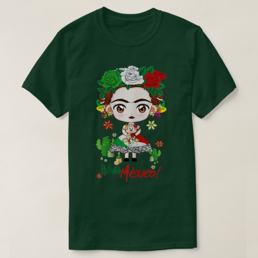 I Love Mexico Viva Mexicoメキシコフリダシャツ1 Tシャツ (デザイン正面)