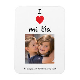 I Love Mi Tia Photo Magnet Keepsake マグネット