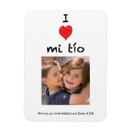 I Love Mi Tio Photo Magnet Keepsake マグネット