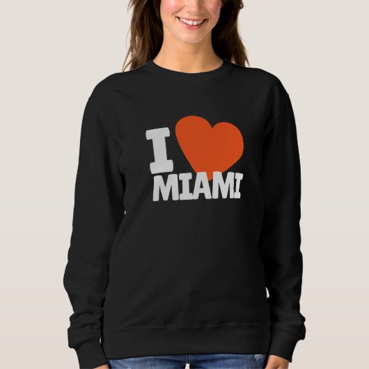 I Love Miami FL State City Fans スウェットシャツ (正面)