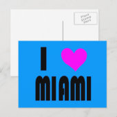 I Love Miami Floridaはがき ポストカード (正面/裏面)