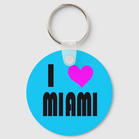 I Love Miami Florida USAキーチェーン キーホルダー (正面)