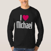 I Love Michael Pink Heart I Heart Michael Tシャツ (正面)