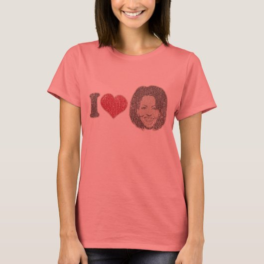 I Love Michelle Obama Vintage T-Shirt Tシャツ (正面)