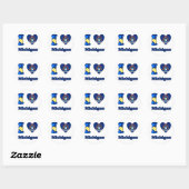 I love Michigan ラウンドシール (シート)