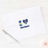 I love Michigan ラウンドシール (封筒)