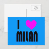 I Love Milanイタリアのはがき ポストカード (正面/裏面)