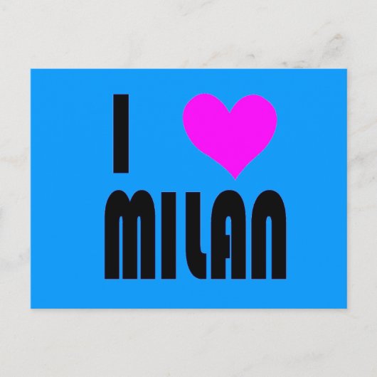 I Love Milanイタリアのはがき ポストカード (正面)