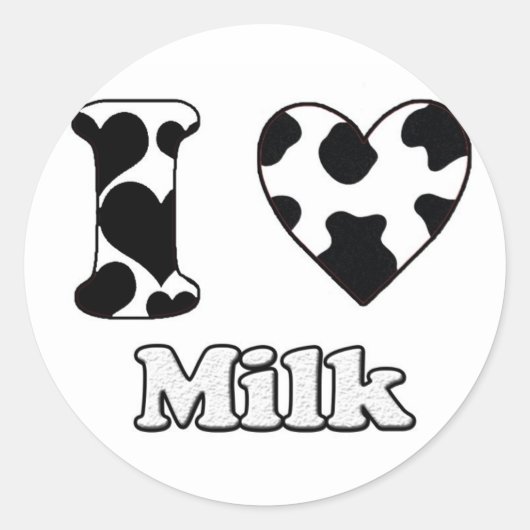 I love milk ラウンドシール (正面)