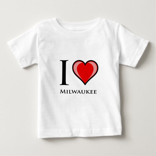 I Love Milwaukee ベビーTシャツ (正面)