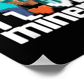 I Love Miners Funny Mining Gamer Xel Ckaxe  ポスター (角)