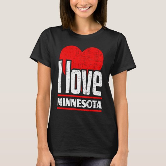 I Love Minnesota Best Home State  I Heart Minnesot Tシャツ (正面)