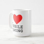 I love mobile gaming コーヒーマグカップ (正面左)