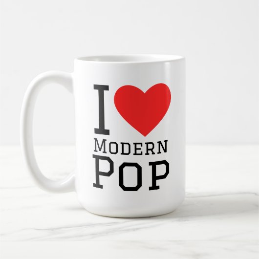 I love modern pop square sticker コーヒーマグカップ (左)