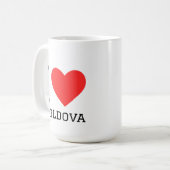 I love moldova square sticker コーヒーマグカップ (正面左)