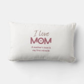 I Love Mom 裏文字 ピースビギンズ 枕 (裏面)