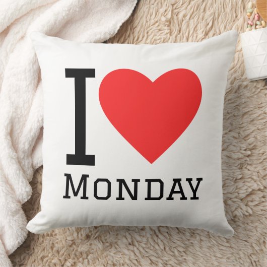 I love monday  square sticker クッション (ブランケット)