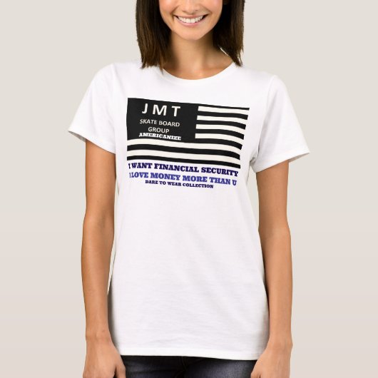 I LOVE MONEY女子基本Tシャツ Tシャツ (正面)