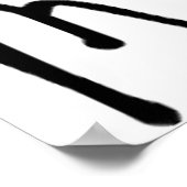 I Love Monkeys Cute Handwritten Typography ポスター (角)