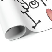 I Love Monkeys Cute Handwritten Typography ラッピングペーパー (ロールコーナー)