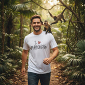 I Love Monkeys Cute Handwritten Typography Tシャツ