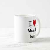 I Love Month End – 理由 – 会計おもしろい引用文 コーヒーマグカップ (正面右)