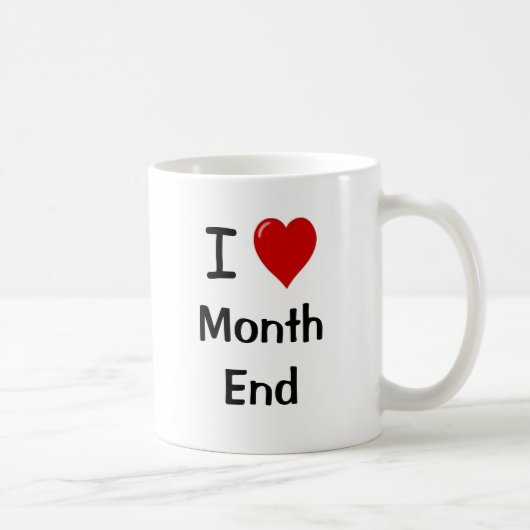 I Love Month End – 理由 – 会計おもしろい引用文 コーヒーマグカップ (右)