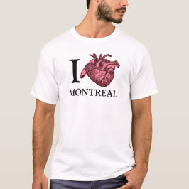 I Love Montreal解剖学的に正しいハートティー Tシャツ