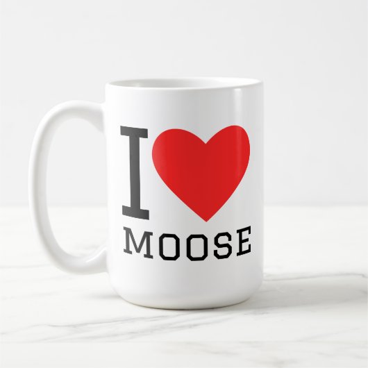 I love moose コーヒーマグカップ (左)