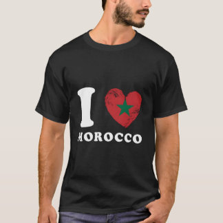I Love Morocco He Flag Morocco Tシャツ