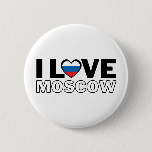I LOVE MOSCOW - For real Muscovites! 缶バッジ (正面)