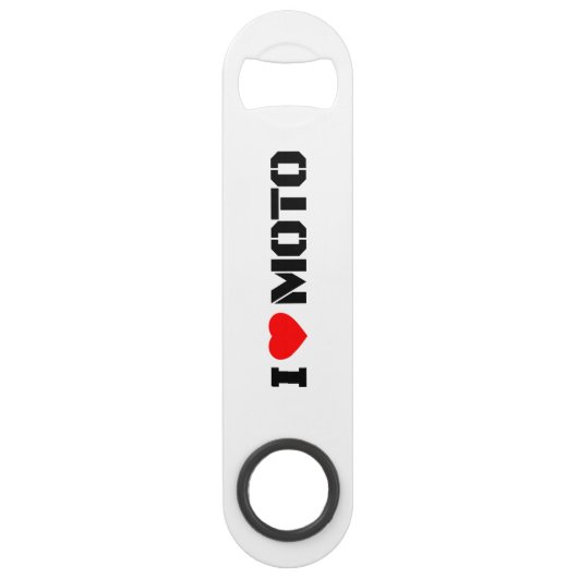 I Love Moto Bottle Opener スピード栓抜き (正面)