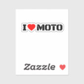 I Love Moto Motorcycle Sticker シール (シート)