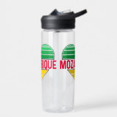 I Love Mozambique，モザンビークハート ウォーターボトル (左面)