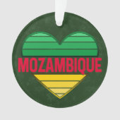 I Love Mozambique，モザンビークハート オーナメント (正面)
