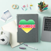 I Love Mozambique，モザンビークハート シール (iPadカバー)