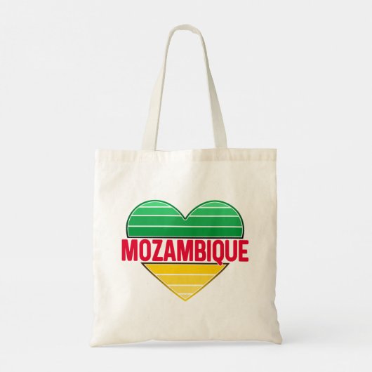 I Love Mozambique，モザンビークハート トートバッグ (裏面)