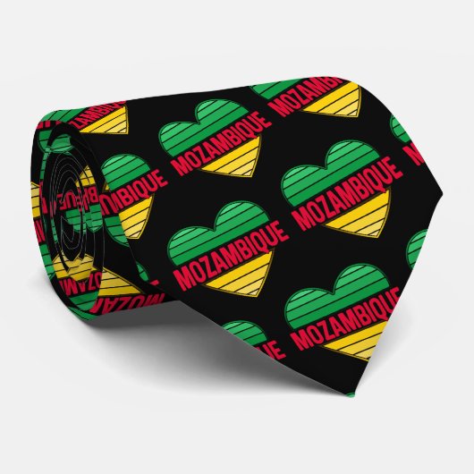 I Love Mozambique,モザンビークハート ネクタイ (ロール)