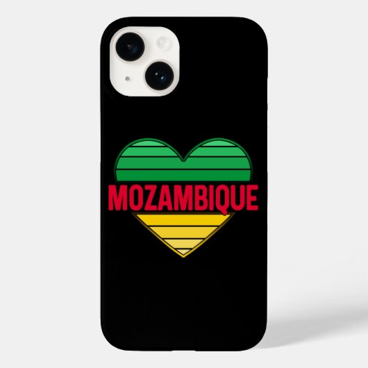 I Love Mozambique,モザンビークハート Case-Mate iPhoneケース (裏面)