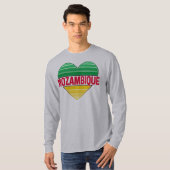 I Love Mozambique,モザンビークハート Tシャツ (正面フル)