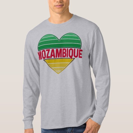 I Love Mozambique,モザンビークハート Tシャツ (正面)