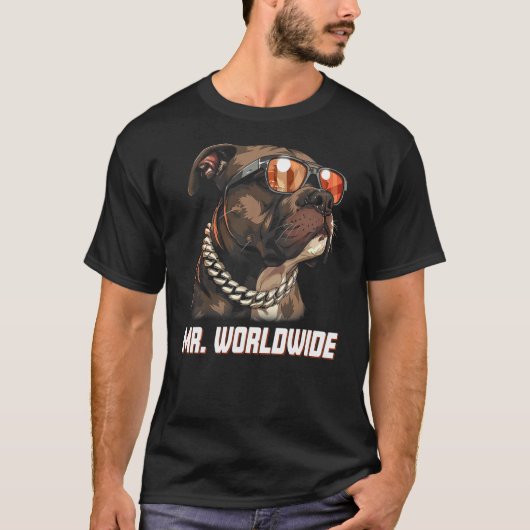 I Love Mr 305 Last Name Proud Funny Costume Dog Lo Tシャツ (正面)
