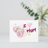 I Love Mum – 女の子 ポストカード (スタンド正面)