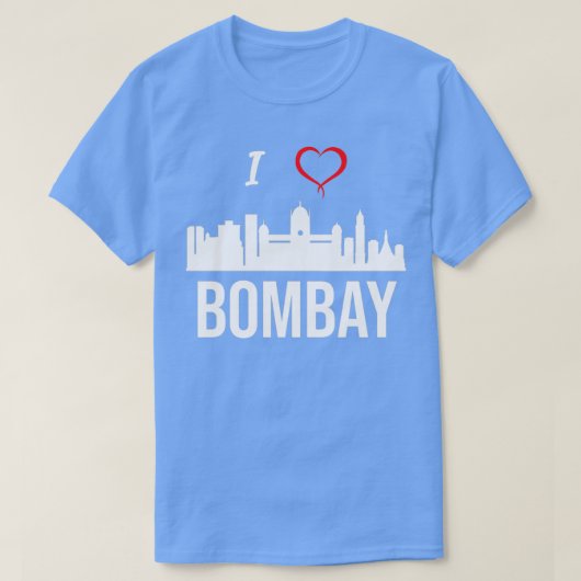 I love Mumbai or Bombay India Tシャツ (デザイン正面)