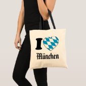 I Love München, Bavaria, Germany トートバッグ (正面(商品))